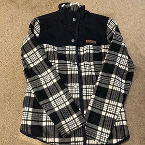 Columbia Women's Black and White Checkered Utility Jacket